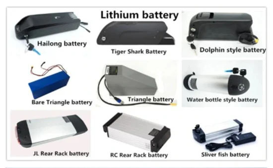 Batteria al litio fosfato per portapacchi posteriore LiFePO4 Cycle Power per bicicletta elettrica